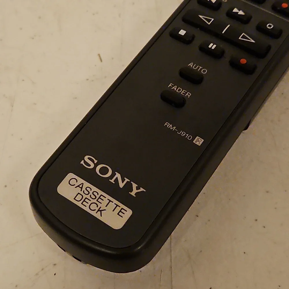 SONY RM-J910 Remote Control Cassette Deck Tested Works OEM Missing Cover